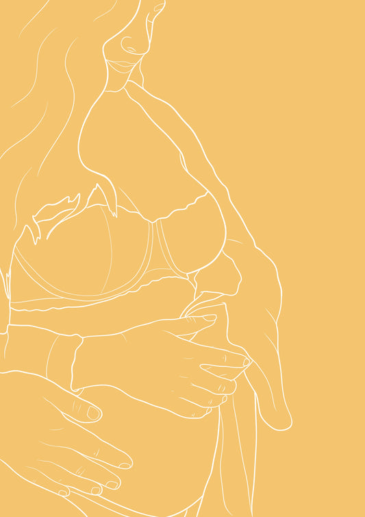 Custom Maternity Illustration - Yellow