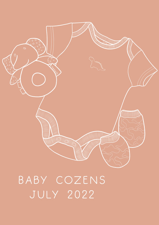 Custom Pregnancy Announcement - Peach