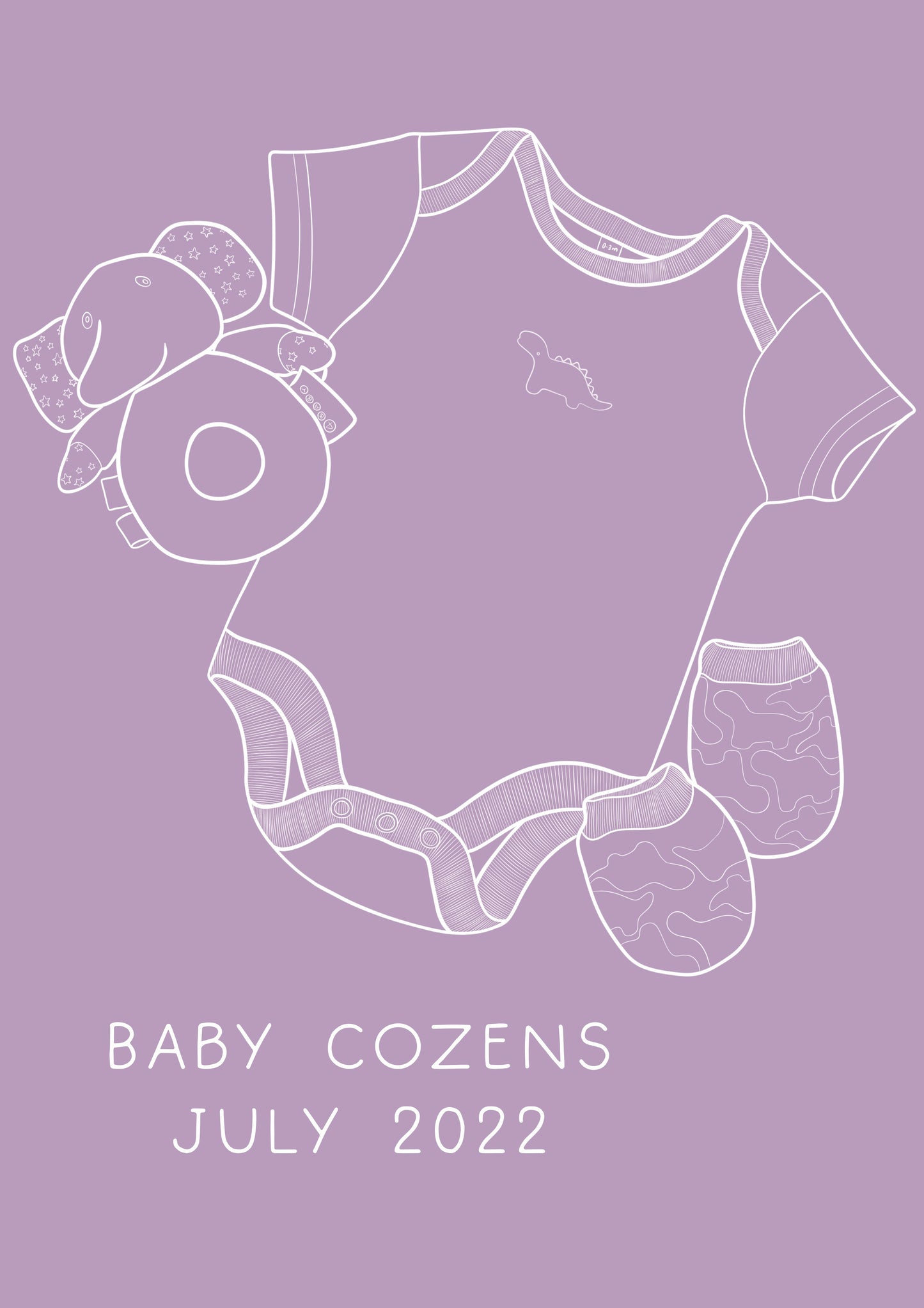 Custom Pregnancy Announcement - Lilac
