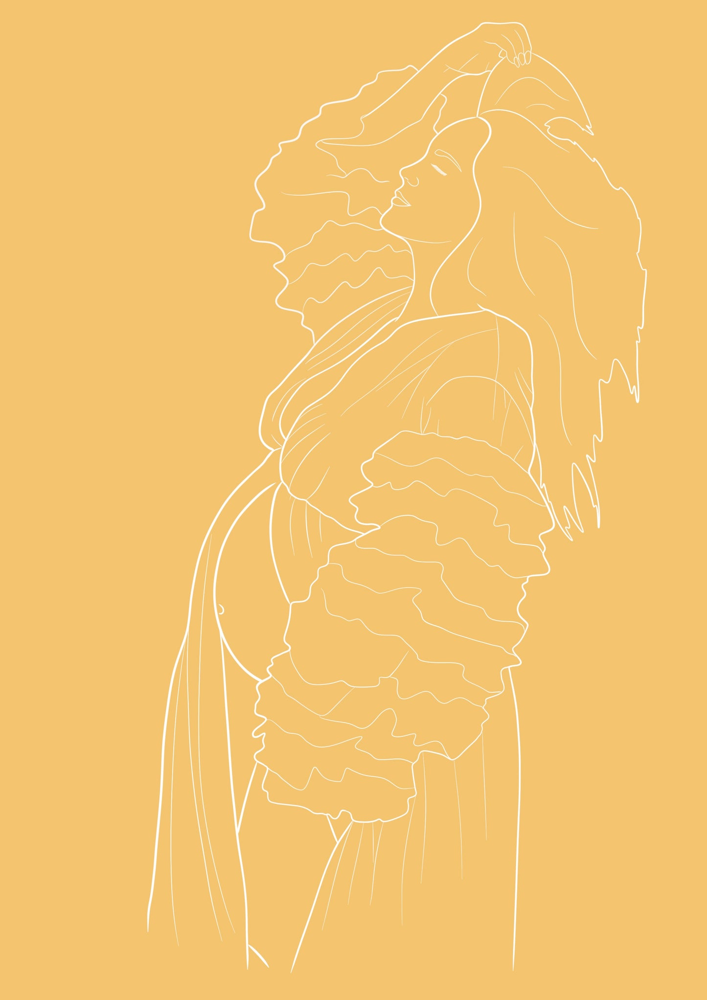 Custom Maternity Illustration - Yellow