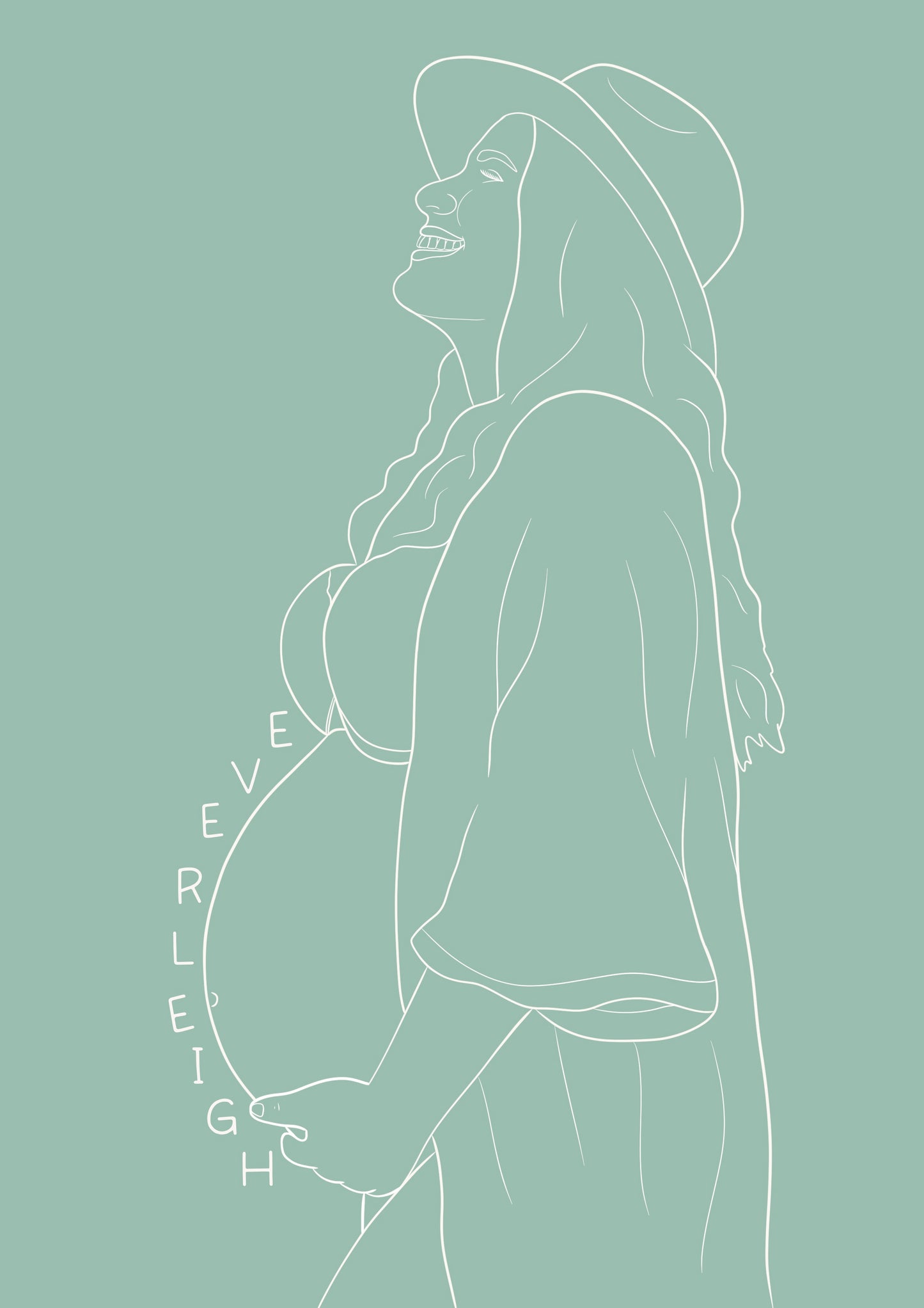 Custom Maternity Illustration - Sage