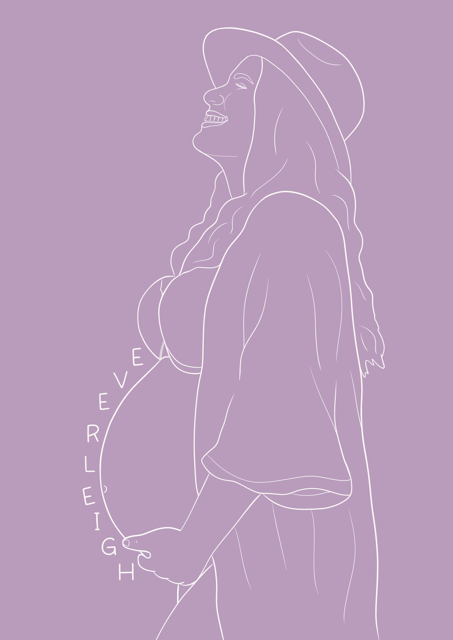 Custom Maternity Illustration - Lilac